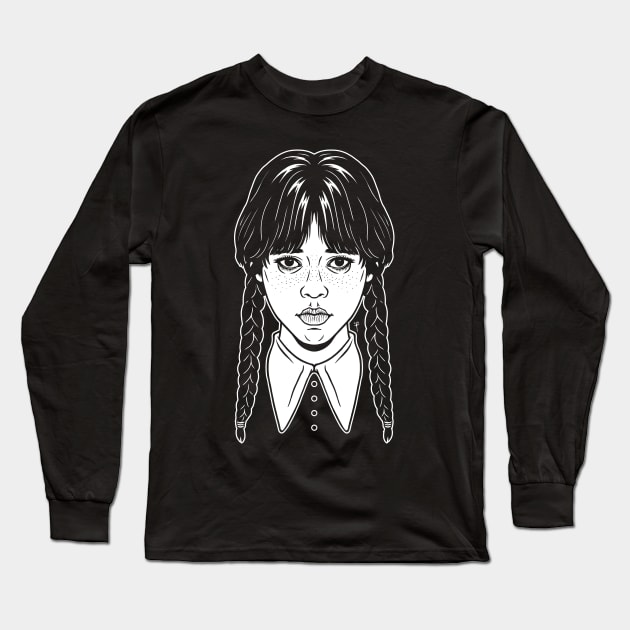 Wednesday Long Sleeve T-Shirt by DesecrateART